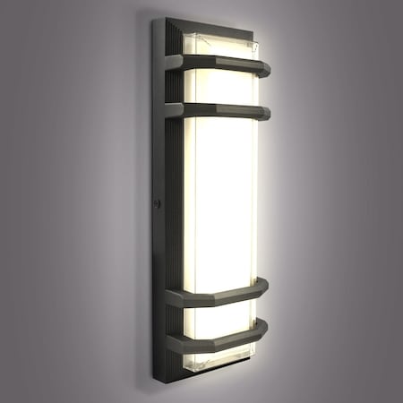 Luxrite Outdoor LED Wall Light 15.75in Modern Outdoor Wall Sconce 3CCT 3000K-5000K 15W Aluminum IP65 LR40315-1PK